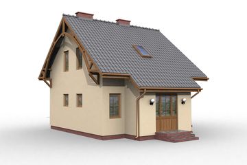  Projekt domu La Pampa szkielet drewniany (SLN2535) - projekt domu parterowego z poddaszem - Zdjęcie 4