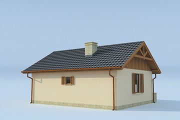  Projekt domu letniskowego Hawana szkielet drewniany (SLN2536) - projekt domu letniskowego parterowego - Zdjęcie 3