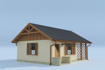  Projekt domu letniskowego Hawana szkielet drewniany (SLN2536) - projekt domu letniskowego parterowego - Zdjęcie 4