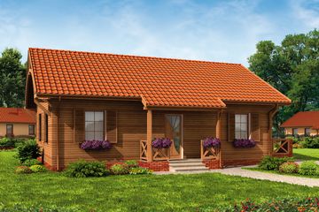  Projekt domu El Pinar 2 szkielet drewniany (SLN2537) - projekt domu parterowego - Zdjęcie 1