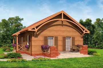  Projekt domu El Pinar 2 szkielet drewniany (SLN2537) - projekt domu parterowego - Zdjęcie 2