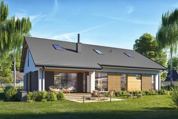  Projekt domu E-133 (WAX1107) - projekt domu parterowego - Zdjęcie 2