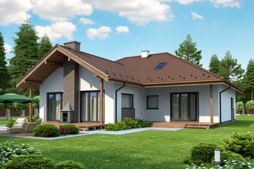  Projekt domu Leno V TERMO (KRH1440) - projekt domu parterowego z poddaszem - Zdjęcie 2