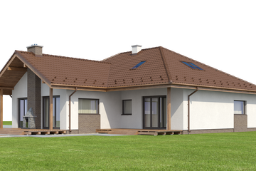  Projekt domu Leno V TERMO (KRH1440) - projekt domu parterowego z poddaszem - Zdjęcie 3