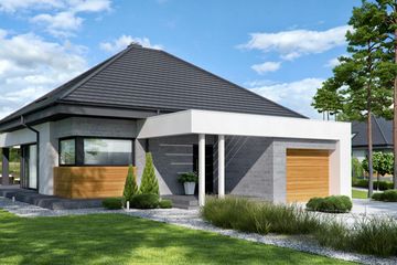  Projekt domu HomeKoncept 54 (KRX1073) - projekt domu parterowego - Zdjęcie 1