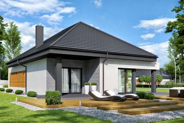  Projekt domu HomeKoncept 54 (KRX1073) - projekt domu parterowego - Zdjęcie 2