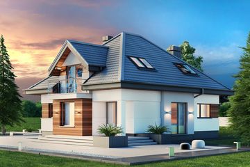  Projekt domu Alicja N 2G+ (BSB1131) - projekt domu parterowego z poddaszem - Zdjęcie 2