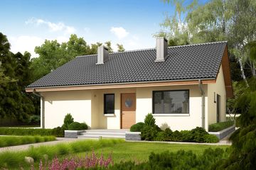  Projekt domu Rafael VI (30 stopni) economic (WRC2707) - projekt domu parterowego - Zdjęcie 1