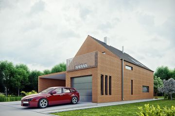  Projekt domu House 12.1 (WRG1066) - projekt domu parterowego z poddaszem - Zdjęcie 1