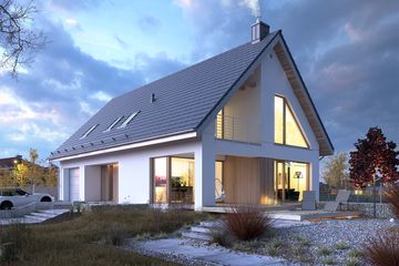  Projekt domu Dostępny 6 (WAW1099) - projekt domu parterowego z poddaszem - Zdjęcie 2