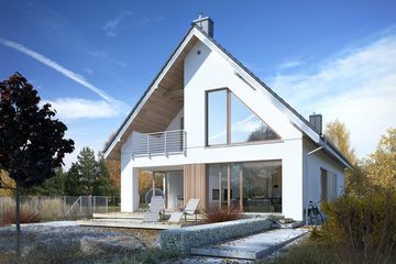  Projekt domu Dostępny 6 (WAW1099) - projekt domu parterowego z poddaszem - Zdjęcie 1