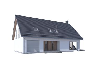  Projekt domu Dostępny 6 (WAW1099) - projekt domu parterowego z poddaszem - Zdjęcie 3