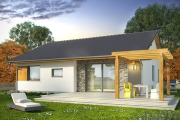  Projekt domu Aloes (WRN1401) - projekt domu parterowego - Zdjęcie 1