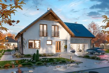  Projekt domu Puk 3 G2 (WOE1030) - projekt domu parterowego z poddaszem - Zdjęcie 4