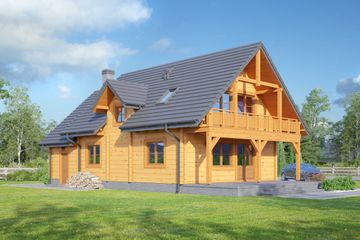  Projekt domu Milicz 22 dw (KRP2150) - projekt domu parterowego z poddaszem - Zdjęcie 2