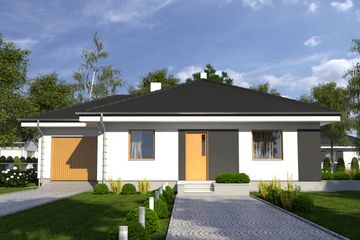  Projekt domu Bogna z garażem 1-st. [A] (WRF1862) - projekt domu parterowego - Zdjęcie 2