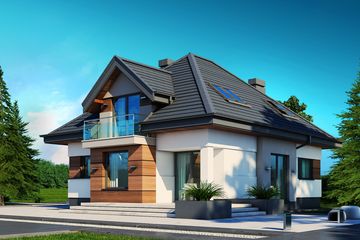  Projekt domu Alicja N (BSB1132) - projekt domu parterowego z poddaszem - Zdjęcie 3