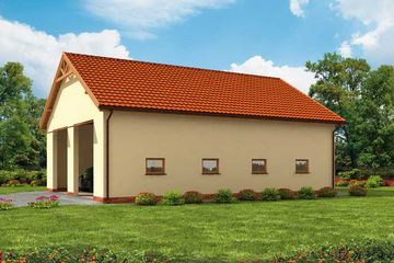  Projekt budynku gospodarczego G243 budynek gospodarczy (SLN2030) - projekt budynku parterowego - Zdjęcie 3