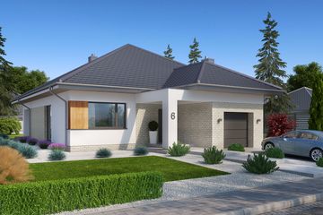  Projekt domu Domena 101 A (WRW1305) - projekt domu parterowego - Zdjęcie 4