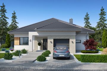  Projekt domu Domena 101 A (WRW1305) - projekt domu parterowego - Zdjęcie 1