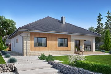  Projekt domu Domena 101 A (WRW1305) - projekt domu parterowego - Zdjęcie 3