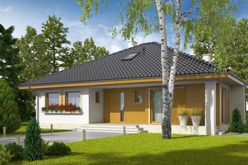  Projekt domu Flori III 30 stopni (wersja A) economic (WRC2709) - projekt domu parterowego - Zdjęcie 1