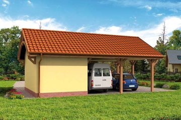  Projekt budynku gospodarczego G244 budynek gospodarczy (SLN2031) - projekt budynku parterowego - Zdjęcie 3