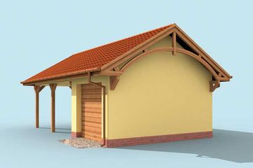  Projekt budynku gospodarczego G244 budynek gospodarczy (SLN2031) - projekt budynku parterowego - Zdjęcie 4