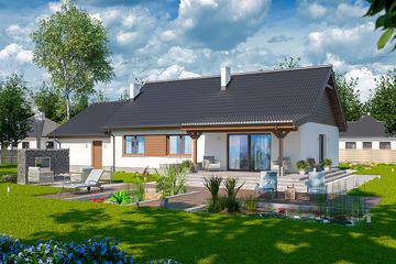  Projekt domu Tamara modern G2 (WOE1116) - projekt domu parterowego - Zdjęcie 3