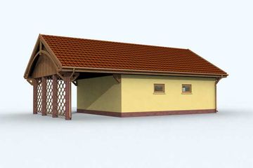  Projekt budynku gospodarczego G118 budynek gospodarczy (SLN1891) - projekt budynku parterowego - Zdjęcie 3