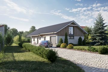  Projekt domu eko Typowy 32 (KKE1032) - projekt domu parterowego - Zdjęcie 1