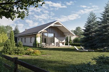  Projekt domu eko Typowy 32 (KKE1032) - projekt domu parterowego - Zdjęcie 2