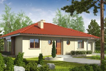  Projekt domu Margo G1 (30 stopni) (WRC2712) - projekt domu parterowego - Zdjęcie 1