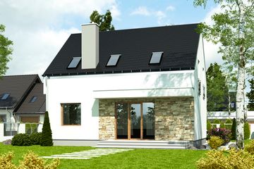  Projekt domu Sosnówka bez garażu [B] (WRF1867) - projekt domu parterowego z poddaszem - Zdjęcie 2