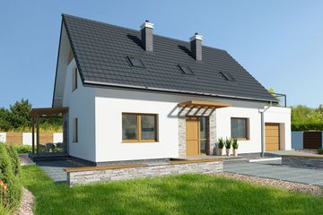  Projekt domu Vigo III DCP229b (WOB1682) - projekt domu parterowego z poddaszem - Zdjęcie 4