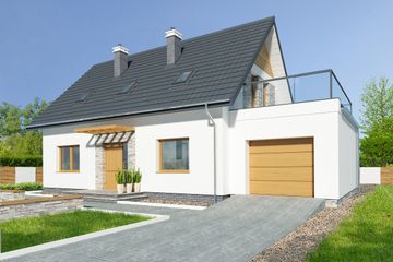  Projekt domu Vigo III DCP229b (WOB1682) - projekt domu parterowego z poddaszem - Zdjęcie 5