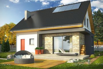  Projekt domu Iskra 3 (WRN1403) - projekt domu parterowego z poddaszem - Zdjęcie 2