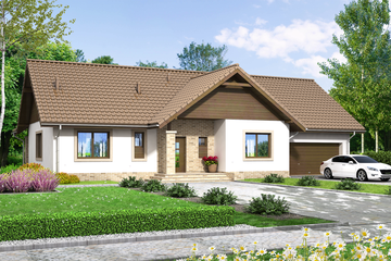  Projekt domu Mokka 8 s2 (WOF1110) - projekt domu parterowego - Zdjęcie 1