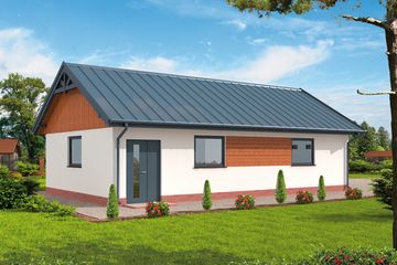  Projekt garażu G272 szkielet drewniany garaż dwustanowiskowy (SLN2540) - projekt garażu parterowego - Zdjęcie 2