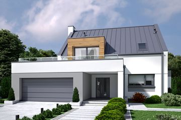  Projekt domu Xavier G2 (LBA1000) - projekt domu parterowego z poddaszem - Zdjęcie 1