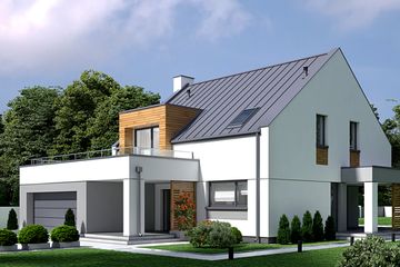  Projekt domu Xavier G2 (LBA1000) - projekt domu parterowego z poddaszem - Zdjęcie 2