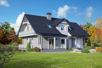  Projekt domu Osiek 39 dw (KRP2155) - projekt domu parterowego z poddaszem - Zdjęcie 1