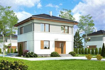  Projekt domu Egon III bez garażu [B] (WRF1878) - projekt domu z pełnym piętrem - Zdjęcie 1