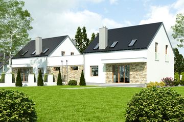  Projekt domu Sosnówka z garażem 1-st. bliźniak [A-BL1] (WRF1881) - projekt domu parterowego z poddaszem - Zdjęcie 2