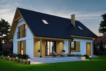  Projekt domu Westa z garażem 1-st. [A] (WRF1873) - projekt domu parterowego z poddaszem - Zdjęcie 2