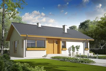  Projekt domu Eryk (30 stopni) (WRC2713) - projekt domu parterowego - Zdjęcie 1