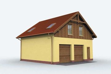  Projekt budynku gospodarczego GM1 budynek gospodarczy (SLN1897) - projekt budynku parterowego z poddaszem - Zdjęcie 3