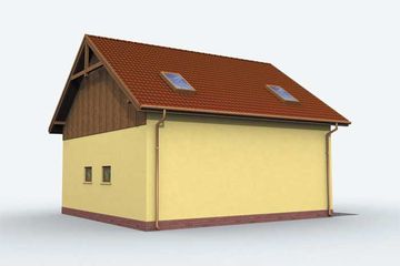  Projekt budynku gospodarczego GM1 budynek gospodarczy (SLN1897) - projekt budynku parterowego z poddaszem - Zdjęcie 4