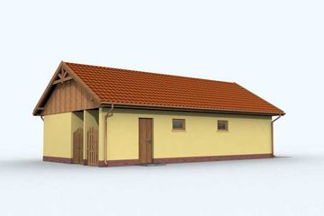  Projekt budynku gospodarczego G123 budynek gospodarczy (SLN1898) - projekt budynku parterowego - Zdjęcie 4