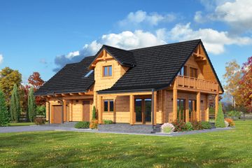  Projekt domu Osiek 43 dw (KRP2167) - projekt domu parterowego z poddaszem - Zdjęcie 1